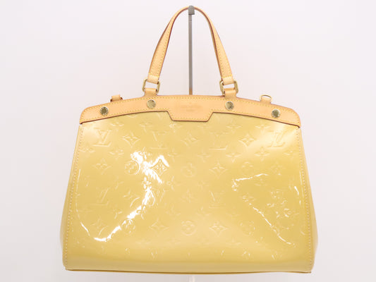 LOUIS VUITTON M90108 Monogram Vernis Blair MM Citrine Handbag