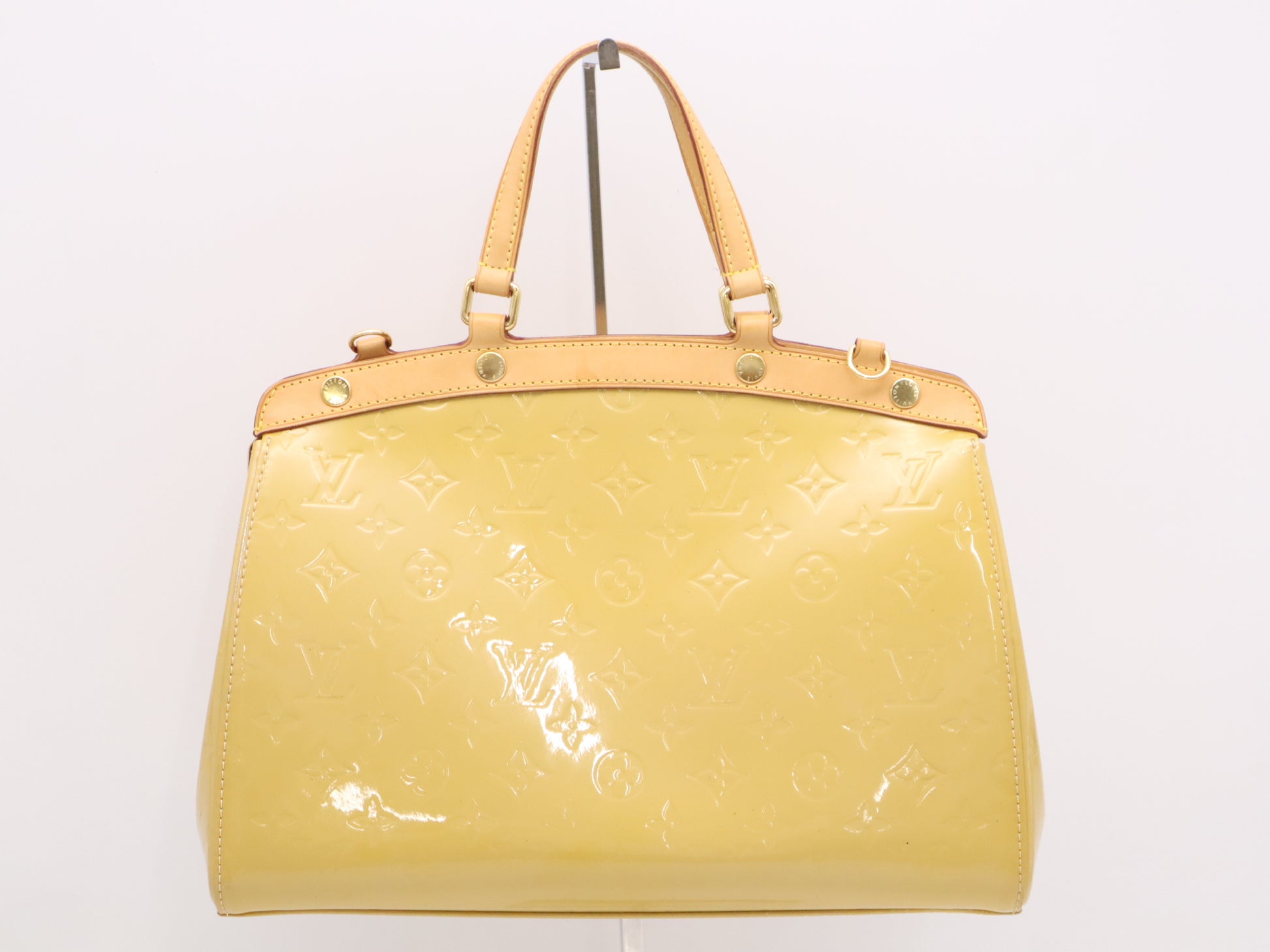 LOUIS VUITTON M90108 Monogram Vernis Blair MM Citrine Handbag