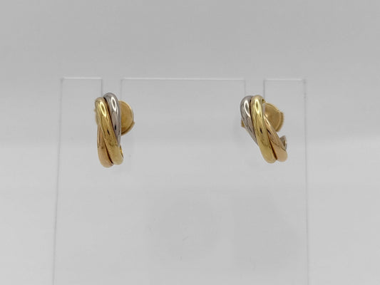 Cartier Trinity Three Collar 750 4.3g Earrings 