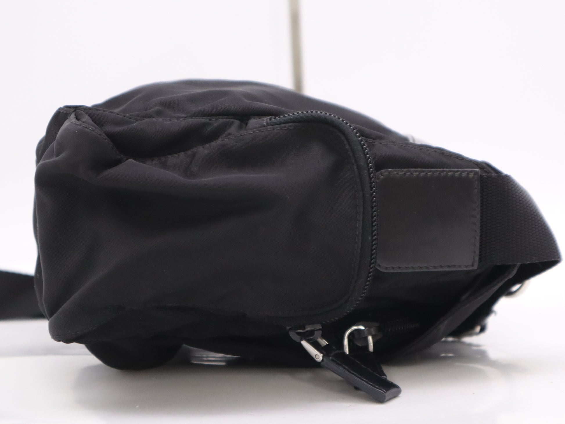 PRADA Nylon Triangle Logo Shoulder Bag Black SV Hardware Shoulder Bag