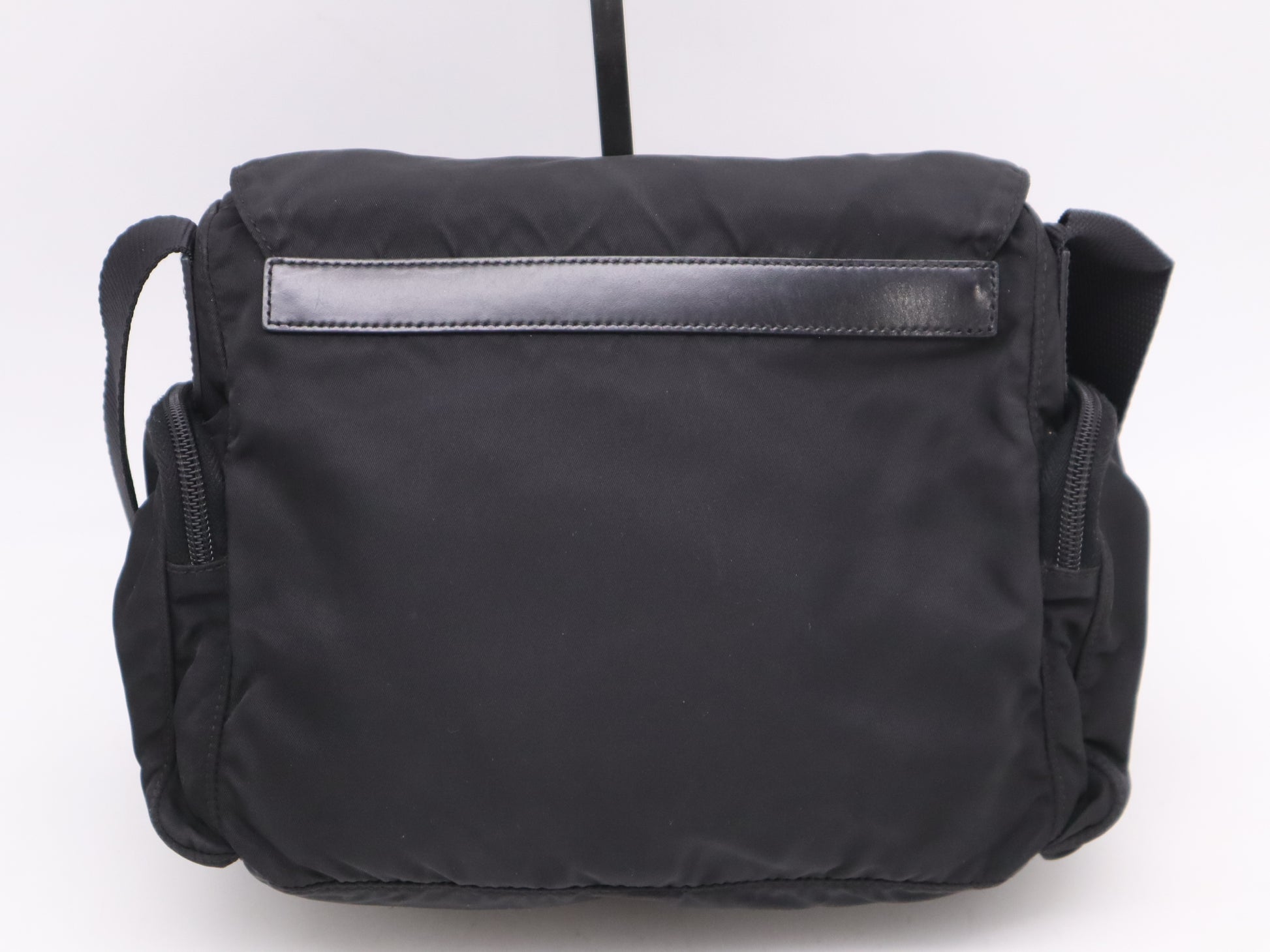 PRADA Nylon Triangle Logo Shoulder Bag Black SV Hardware Shoulder Bag