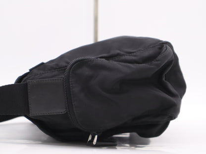 PRADA Nylon Triangle Logo Shoulder Bag Black SV Hardware Shoulder Bag