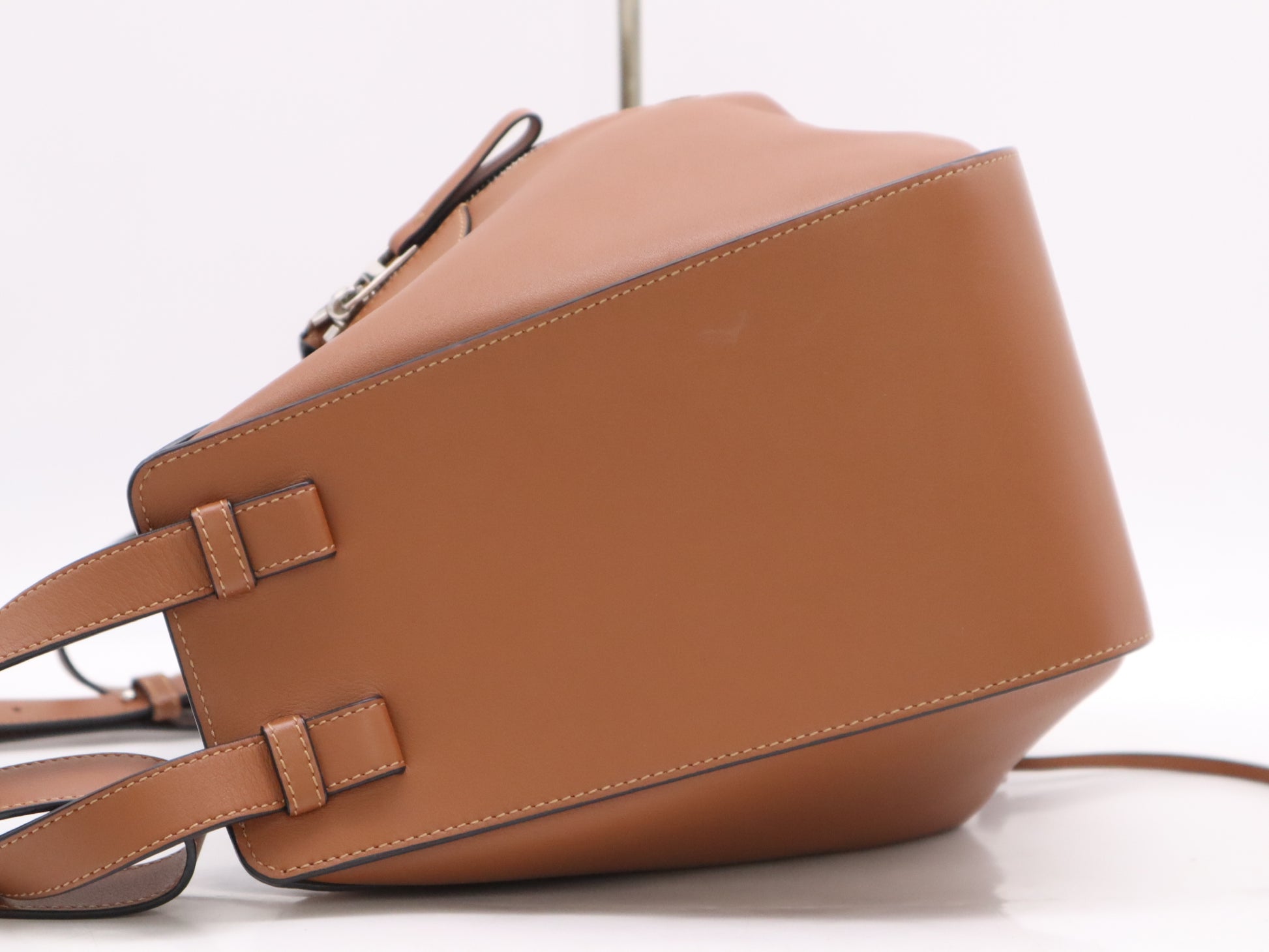 LOEWE Soft Grain Calf Hammock Small 2-Way Handbag in Brown with Shoulder Strap and Dust Bag