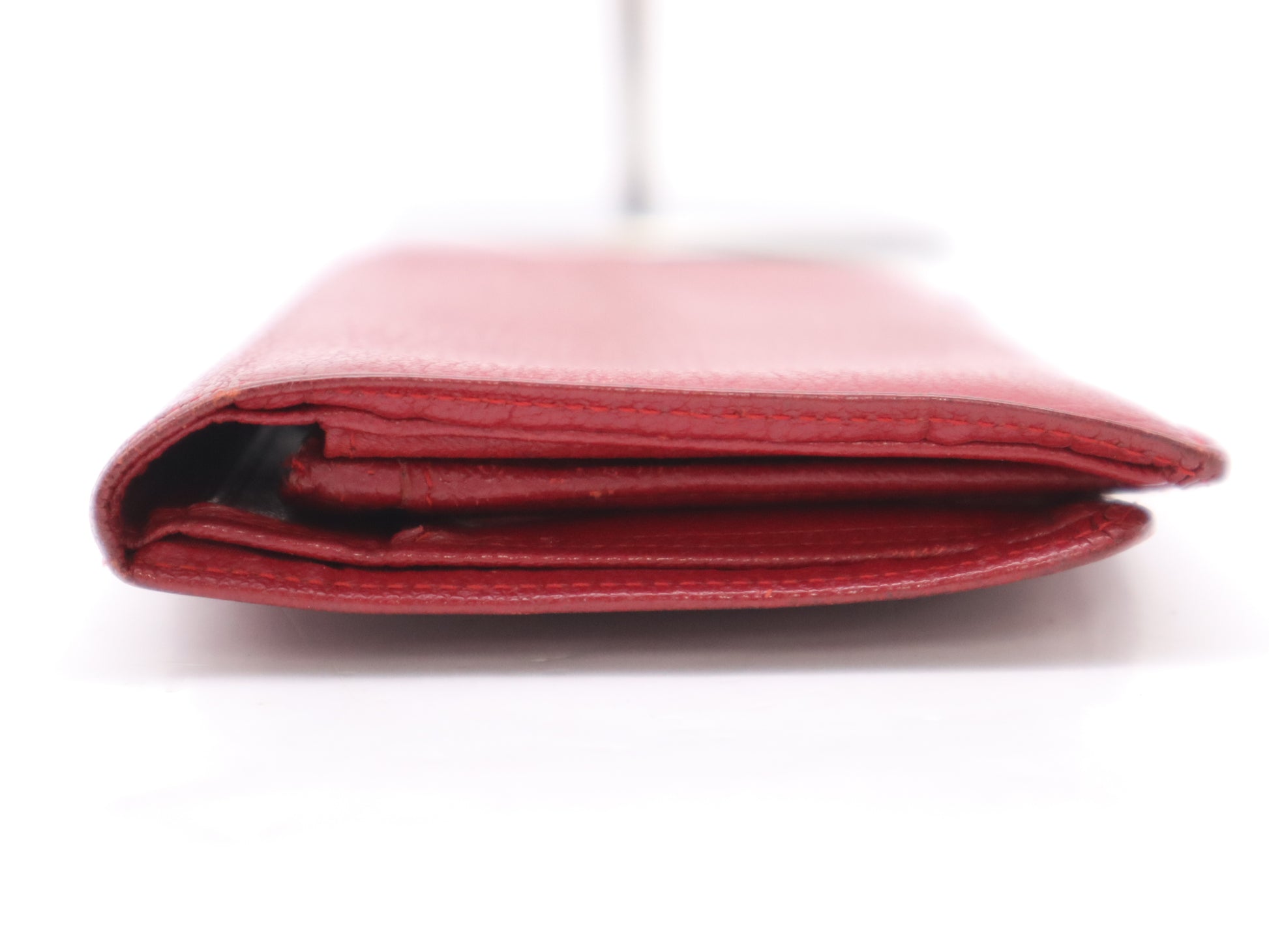 CHANEL Leather Bi-Fold Long Wallet Red Seal 5799797 Wallet