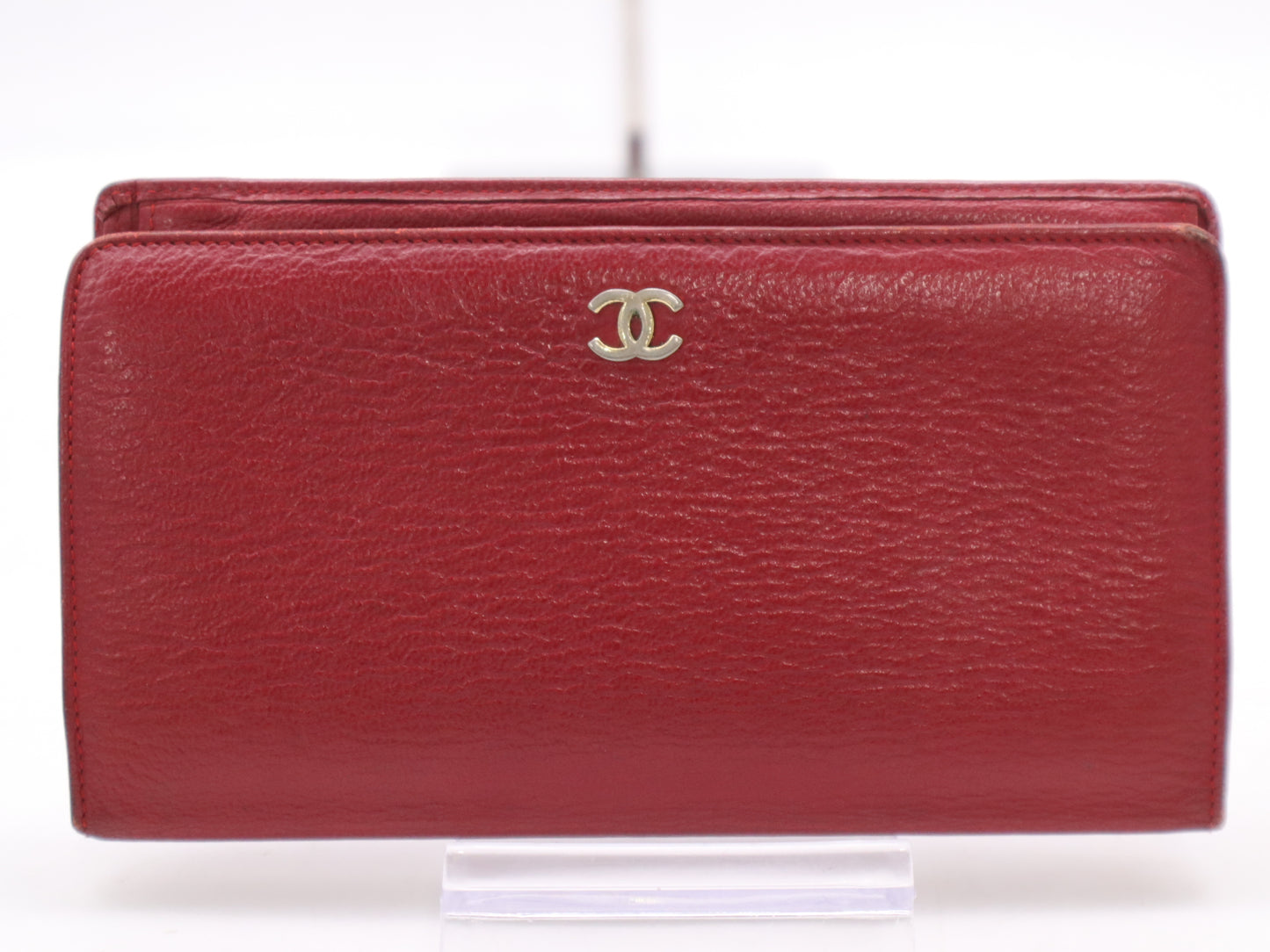 CHANEL Leather Bi-Fold Long Wallet Red Seal 5799797 Wallet