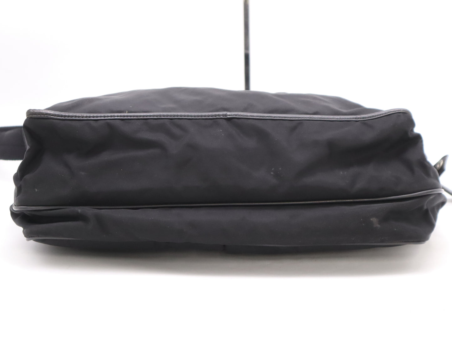 PRADA Nylon Messenger Bag Black White Tag 135 Shoulder Bag