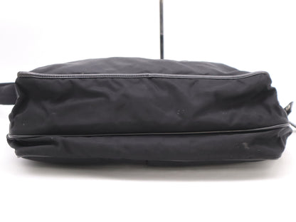 PRADA Nylon Messenger Bag Black White Tag 135 Shoulder Bag