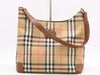 BURBERRY Nylon/Leather Nova Check One Shoulder Beige Shoulder Bag