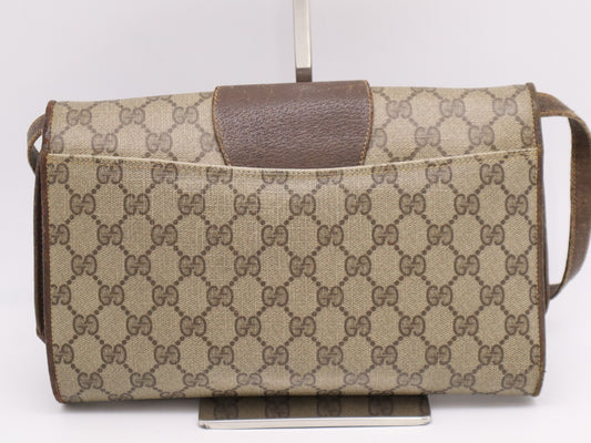 GUCCI GG Supreme Shoulder Bag Beige Brown Shoulder Bag