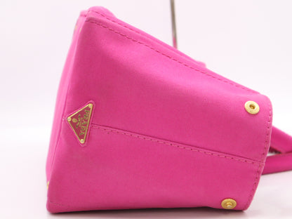 PRADA Canvas Canapa Tote, Pink, GD Hardware, White Tag, 197/B Tote Bag