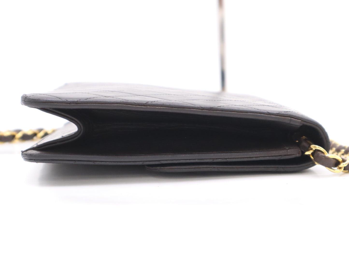 CHANEL Lambskin Matlasse 25 S Flap S Chain GD Hardware Black Seal 5725010 Shoulder Bag