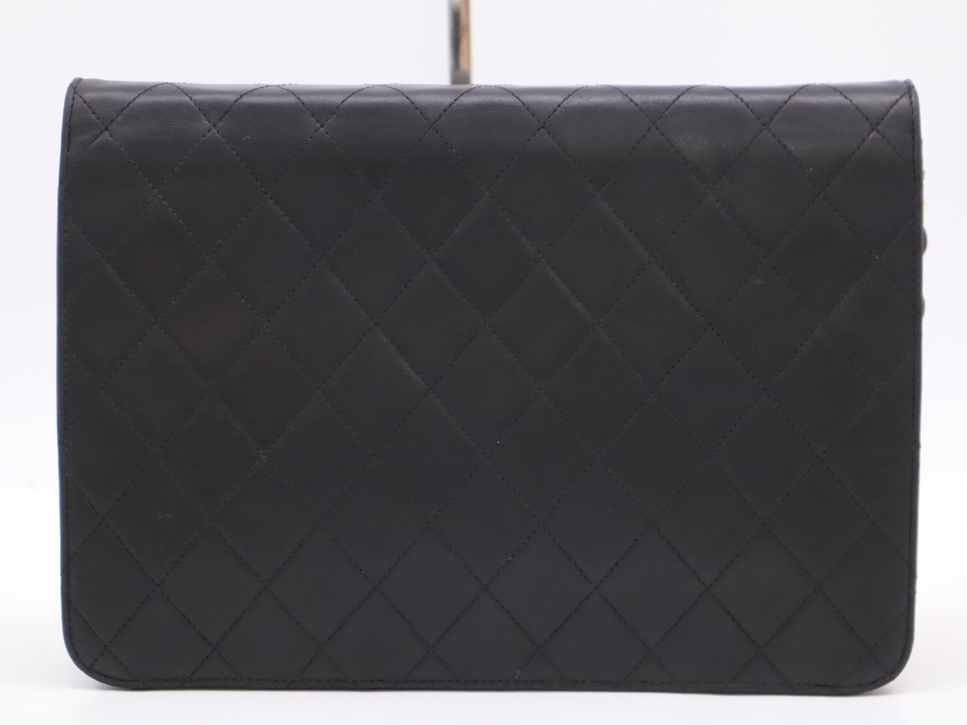 CHANEL Lambskin Matlasse 25 S Flap S Chain GD Hardware Black Seal 5725010 Shoulder Bag