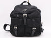 PRADA 1BZ677 Nylon Triangle Logo Backpack Black SV Hardware Rucksack