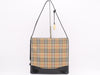 BURBERRY FB3016 Canvas x Leather Nova Check Shoulder Bag Brown Black Shoulder Bag with Charm