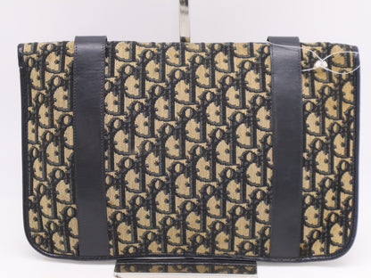 Dior Canvas Leather Trotter Second Bag Beige Navy Second Bag