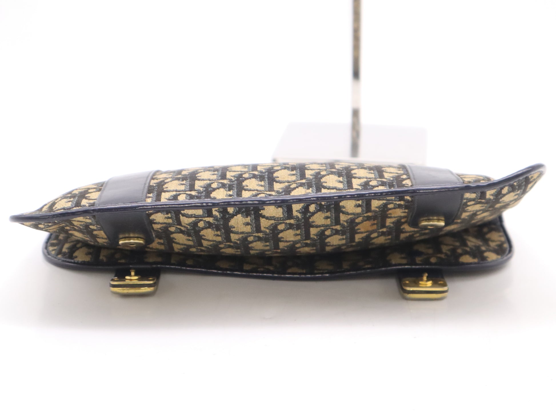 Dior Canvas Leather Trotter Second Bag Beige Navy Second Bag