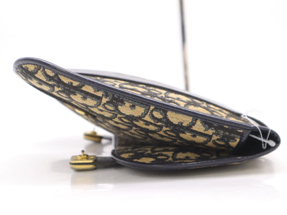 Dior Canvas Leather Trotter Second Bag Beige Navy Second Bag