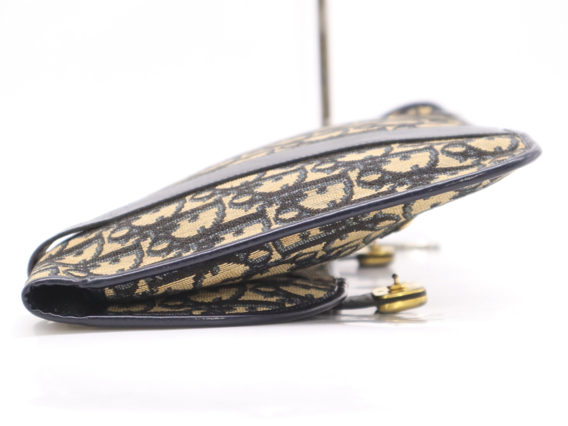 Dior Canvas Leather Trotter Second Bag Beige Navy Second Bag