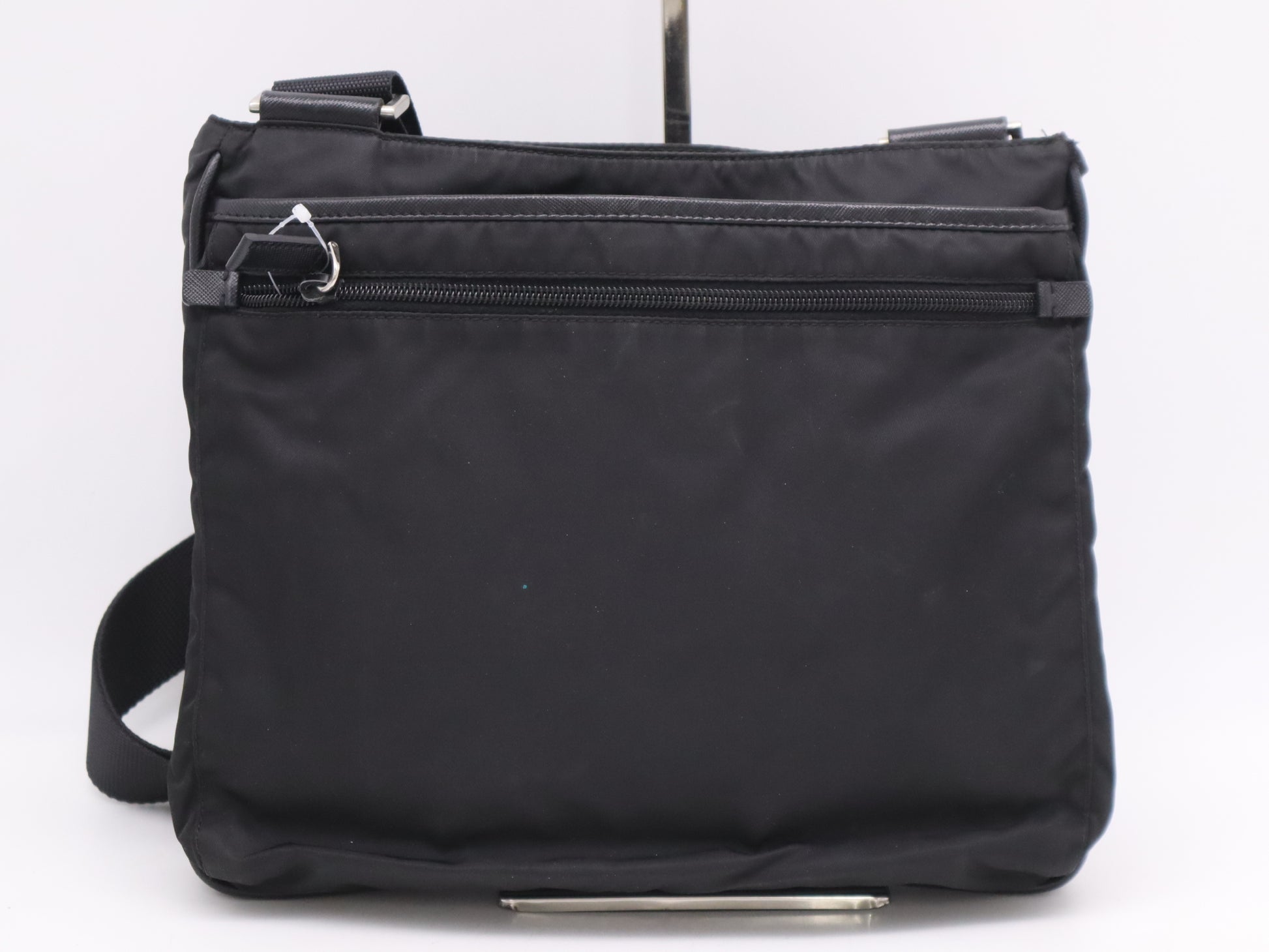 PRADA VA0251 Nylon Triangle Logo Shoulder Bag Black Shoulder Bag