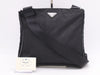 PRADA VA0251 Nylon Triangle Logo Shoulder Bag Black Shoulder Bag