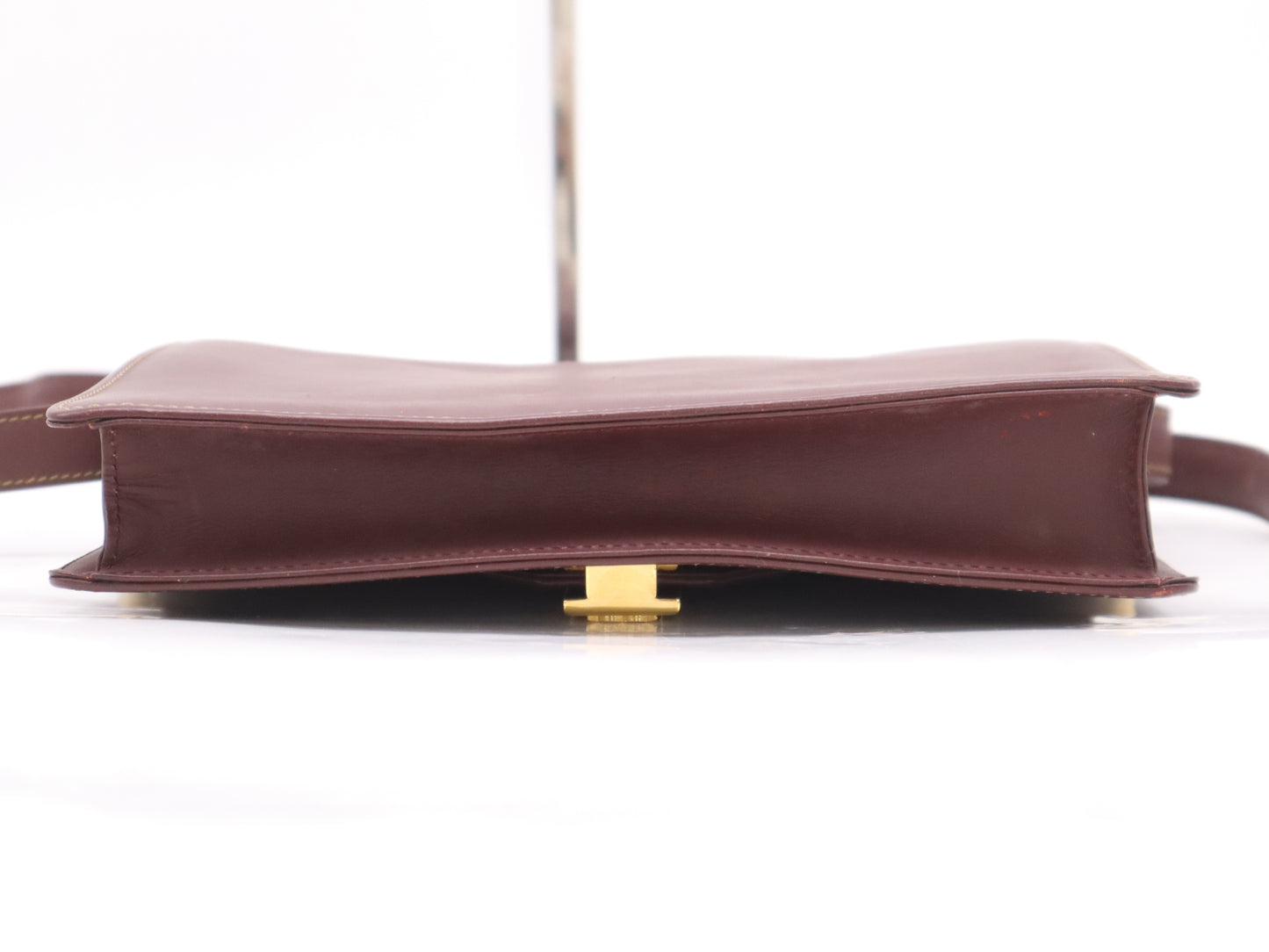 Cartier Leather Must Line Shoulder Bag, Bordeaux, with Card Holder