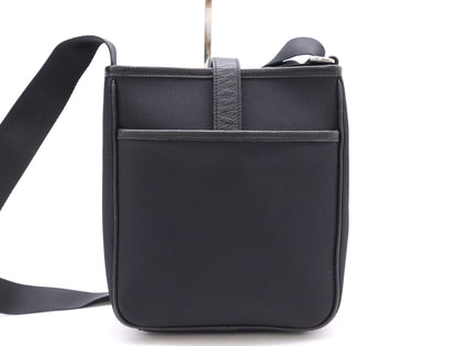 BURBERRY Canvas x Leather Nova Check Black SV Hardware Shoulder Bag