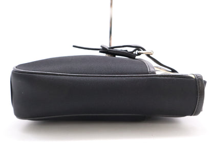 BURBERRY Canvas x Leather Nova Check Black SV Hardware Shoulder Bag