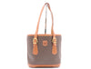 CELINE PVC Macadam Tote Bag, Brown, GD Hardware