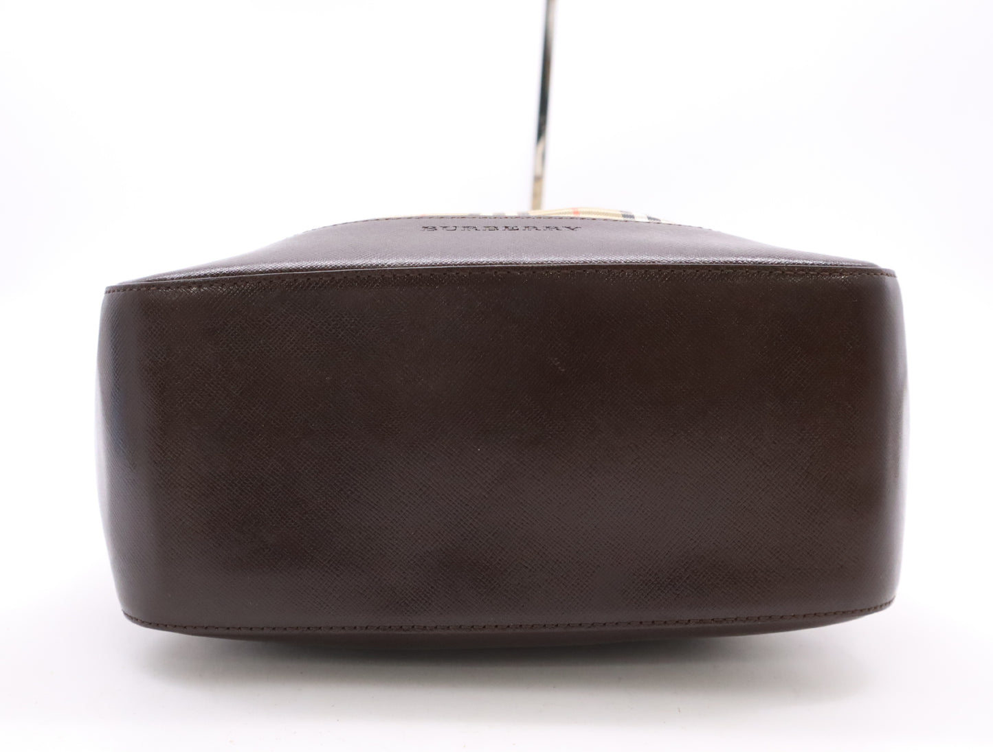 BURBERRY Canvas x Leather Nova Check Tote Bag Brown Tote Bag