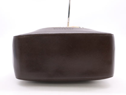 BURBERRY Canvas x Leather Nova Check Tote Bag Brown Tote Bag