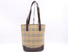 BURBERRY Canvas x Leather Nova Check Tote Bag Brown Tote Bag