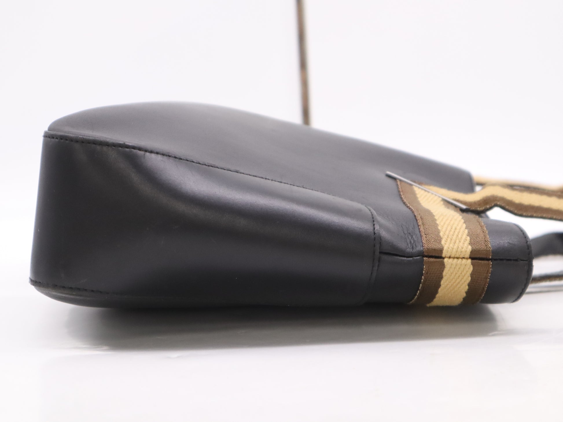 GUCCI 002/1135 Leather Tote Bag Black Handbag