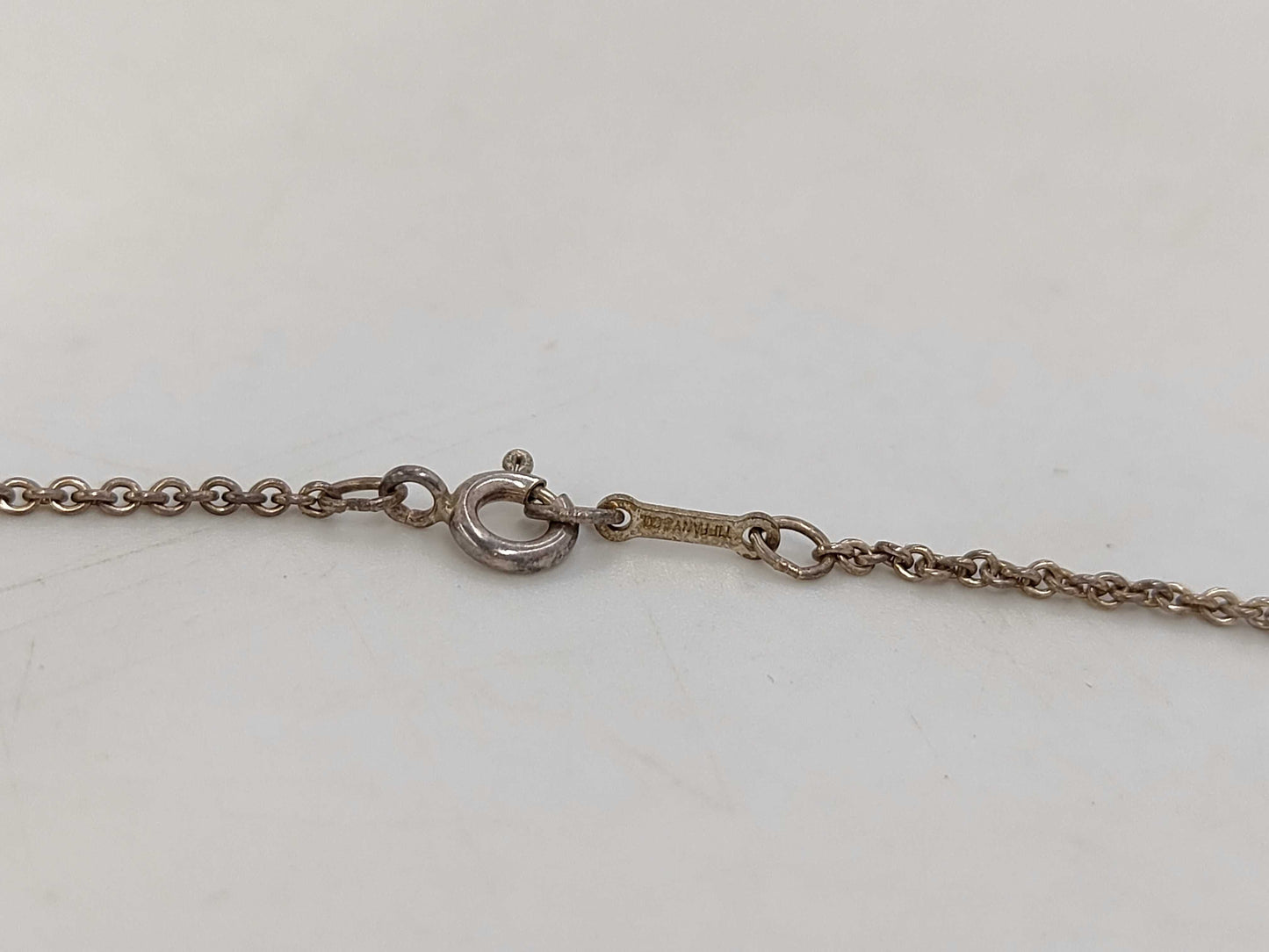 Tiffany & Co. SV925 Open Heart Silver Necklace