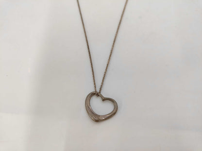Tiffany & Co. SV925 Open Heart Silver Necklace