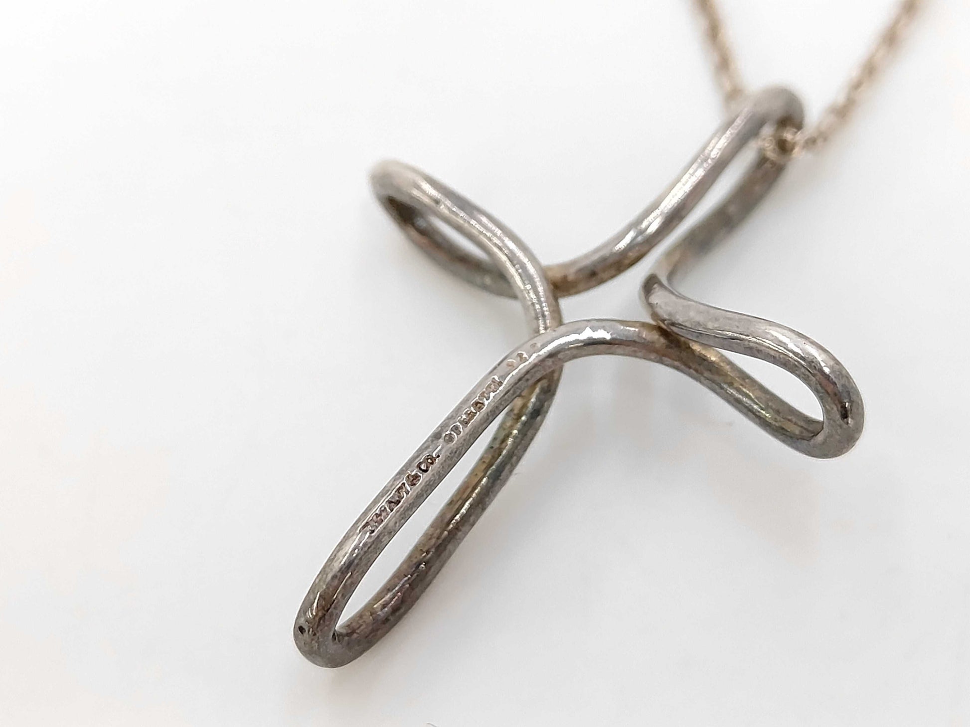 Tiffany & Co. SV925 Elsa Peretti Open Cross Necklace