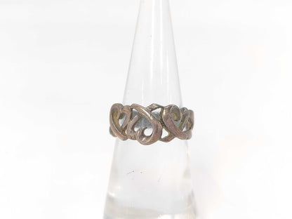 Tiffany & Co. SV925 Paloma Picasso Triple Loving Heart Silver Ring