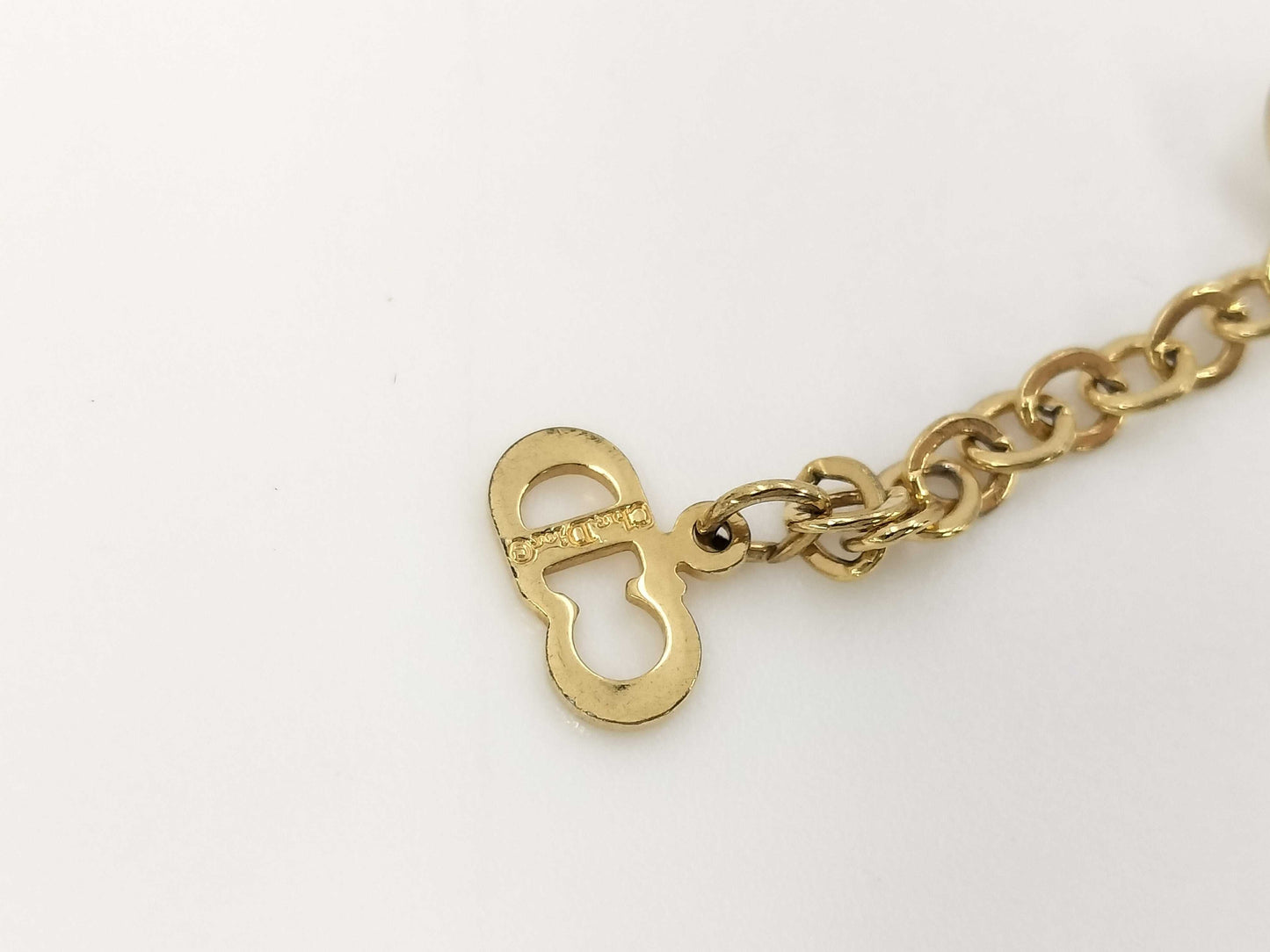 Dior CD logo gold necklace