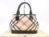 BURBERRY PVC x Leather Nova Check Handbag Tote Bag with Dust Bag