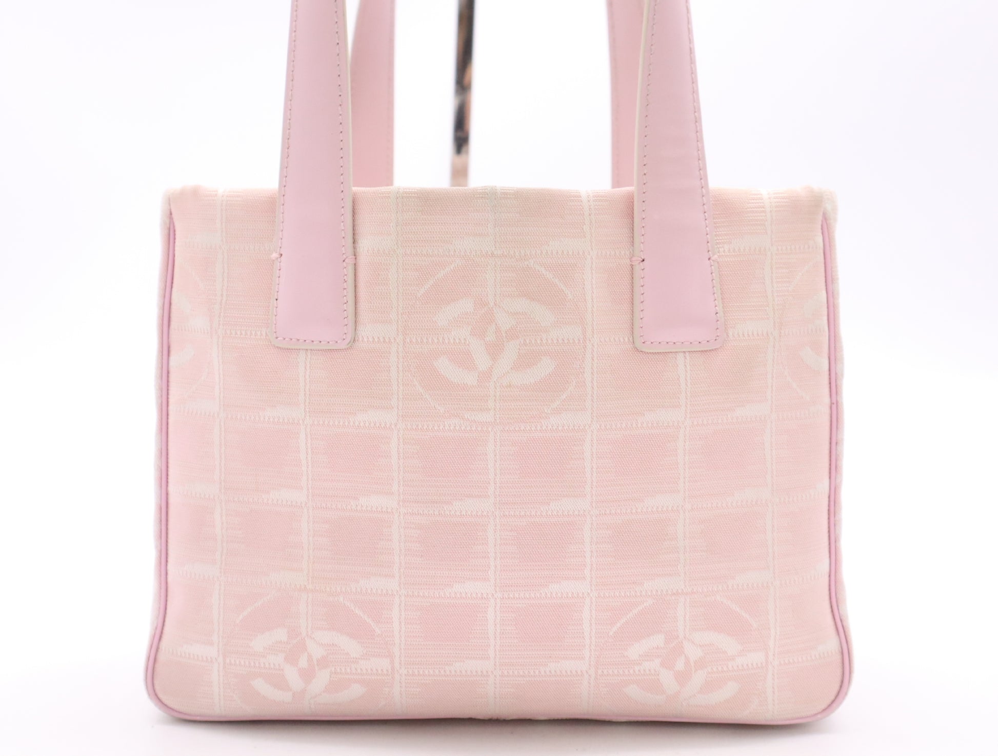 CHANEL Canvas New Travel Line Tote TPM Pink with Storage Bag Seal Card 8500979 Purse