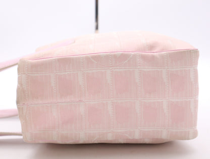 CHANEL Canvas New Travel Line Tote TPM Pink with Storage Bag Seal Card 8500979 Purse