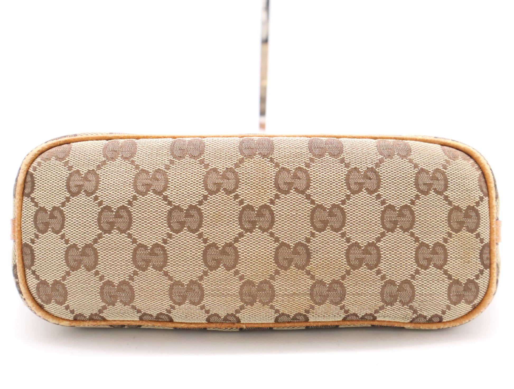 GUCCI 07198 Canvas GG Canvas Accessory Pouch Beige Brown Pouch
