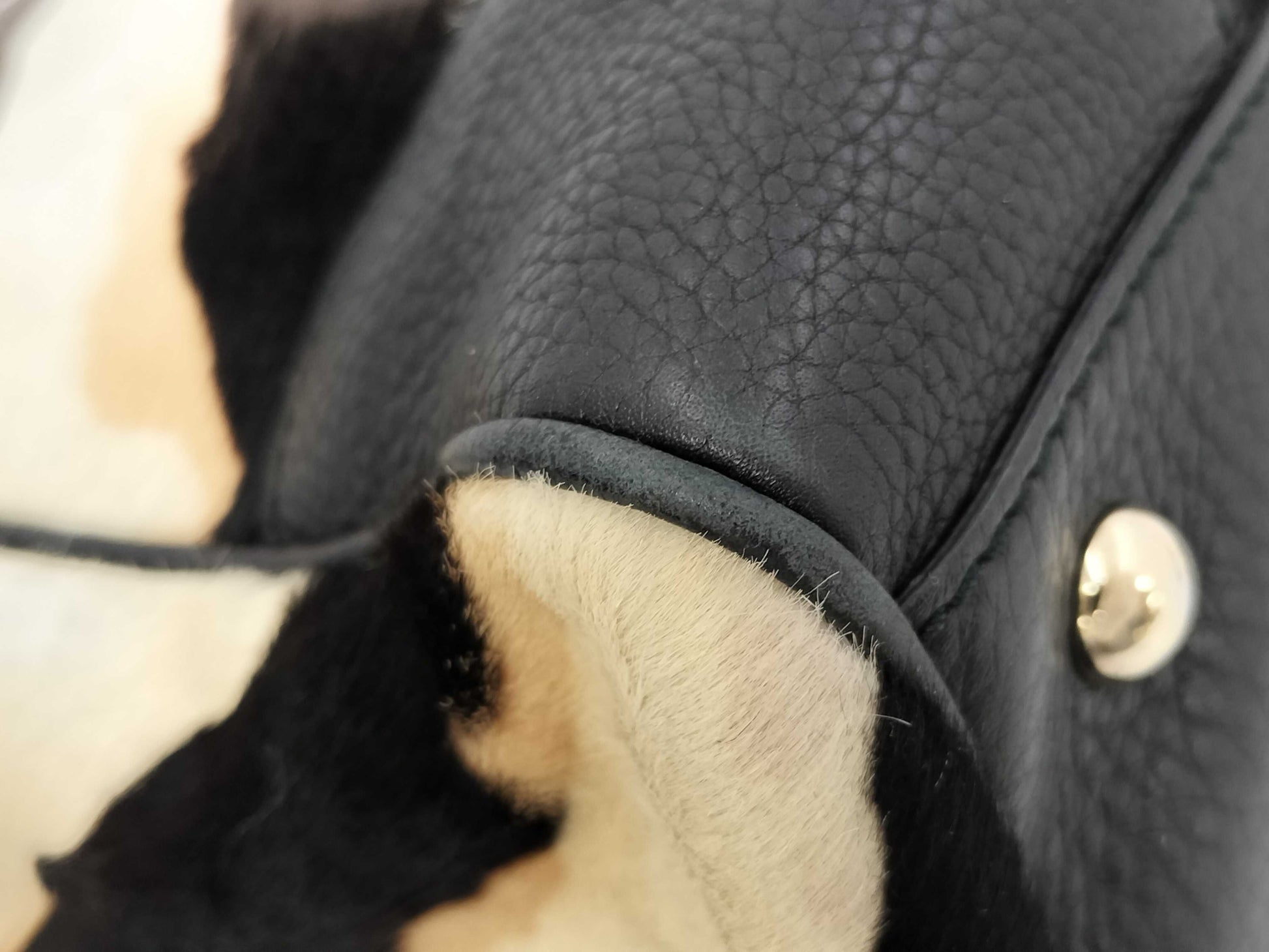 GUCCI Leather Bamboo 2-Way Handbag with Harako Zebra Print Shoulder Bag