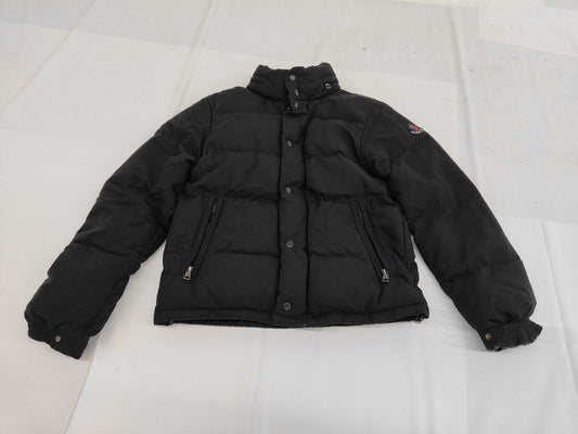 MONCLER 41310/50/54114 Everest Down Jacket, Wool and Nylon, Black, Size: 0, Jacket