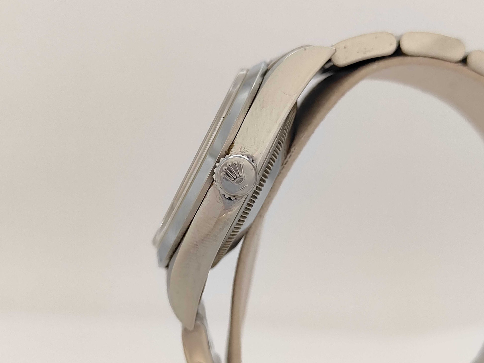 ROLEX 14270 A181793 Black Dial Oyster Bracelet Boys' Watch