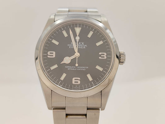 ROLEX 14270 A181793 Black Dial Oyster Bracelet Boys' Watch