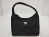 PRADA Mini Handbag Triangle Logo Accessory Pouch Black Nylon Bag