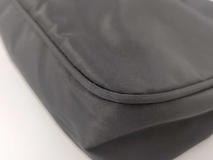 PRADA Mini Handbag Triangle Logo Accessory Pouch Black Nylon Bag