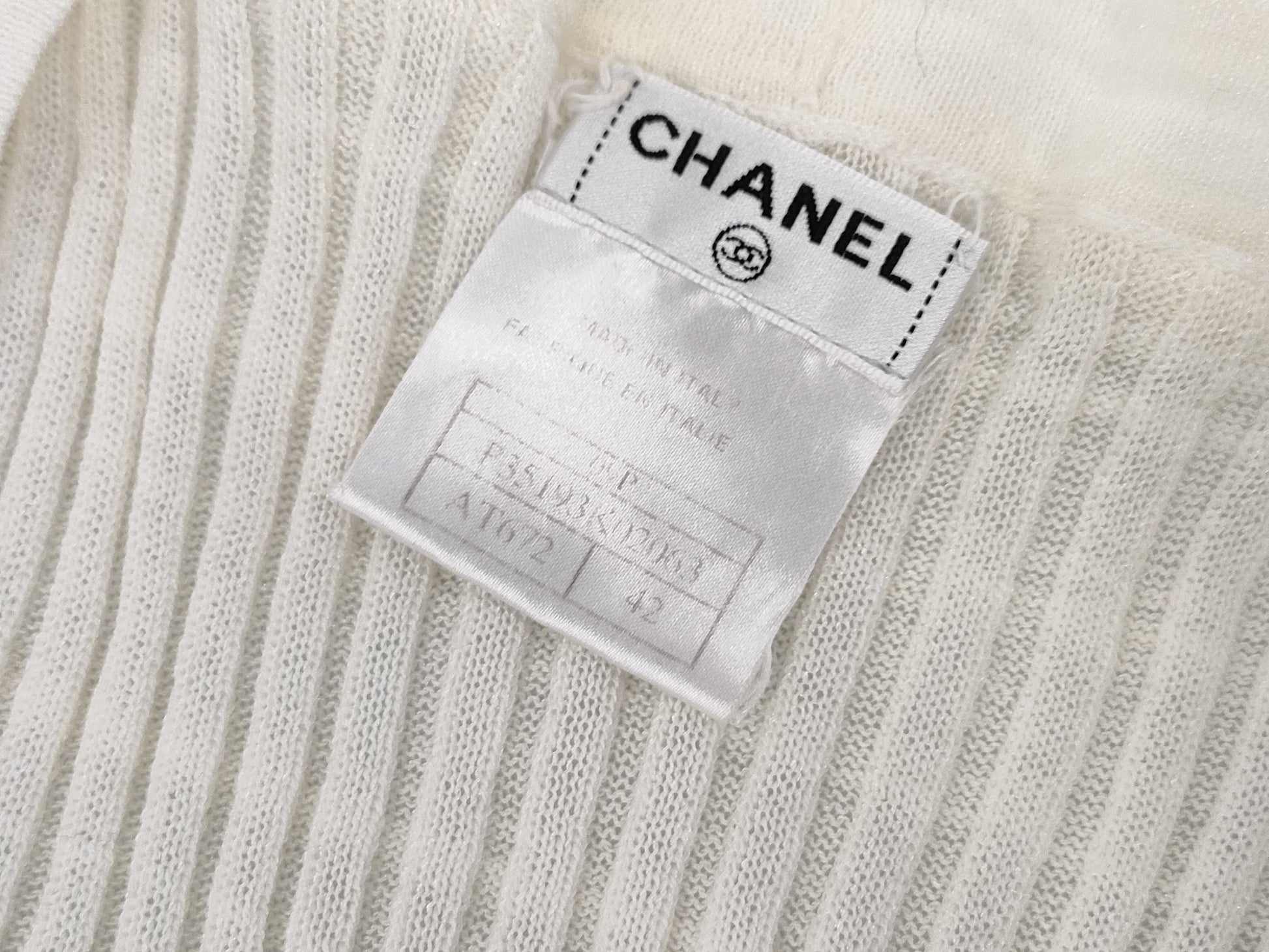 CHANEL 09P Coco Button Long Cardigan Size 42 Dress