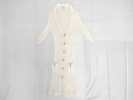 CHANEL 09P Coco Button Long Cardigan Size 42 Dress