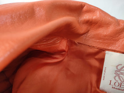 LOEWE Leather Jacket Orange Jacket